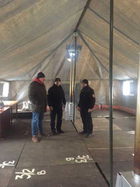 Готовність та функціонування розгорнутих наметів, а також облаштування стаціонарних пунктів у Добротвірській ТГ