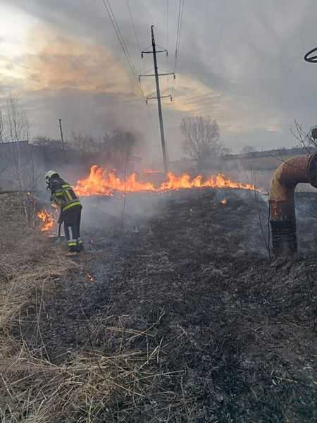 Протягом вихідних вогнеборці Червоноградщини ліквідували 5 пожеж сухої трави