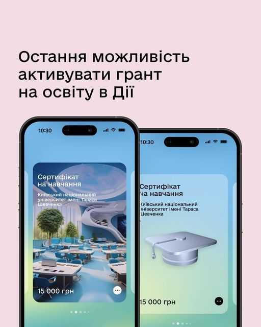 Студенти, встигніть активувати грант на освіту в Дії