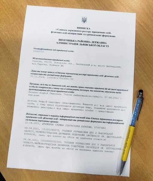 Офіційно вже Шептицька районна державна адміністрація Львівської області