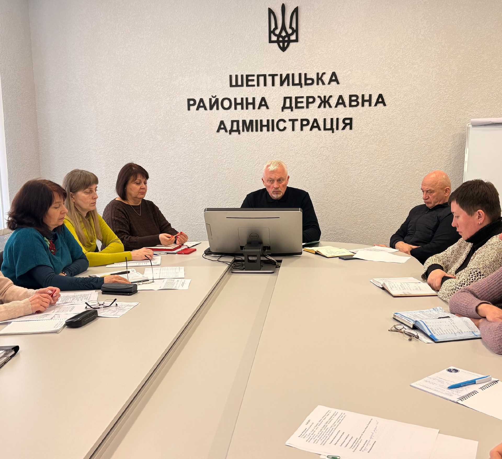 Начальник Шептицької РВА Андрій Дяченко провів щотижневу робочу нараду